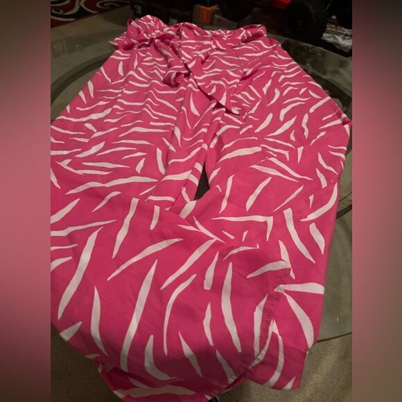 Timing Pants - Pink & White trousers